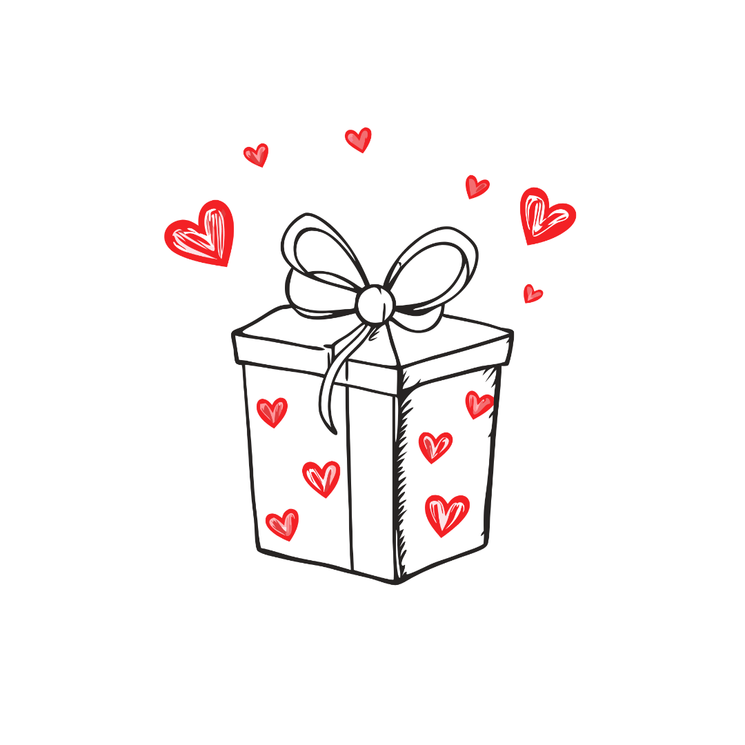 Gift Box With Floating Hearts Clipart Free Png Svg Vector