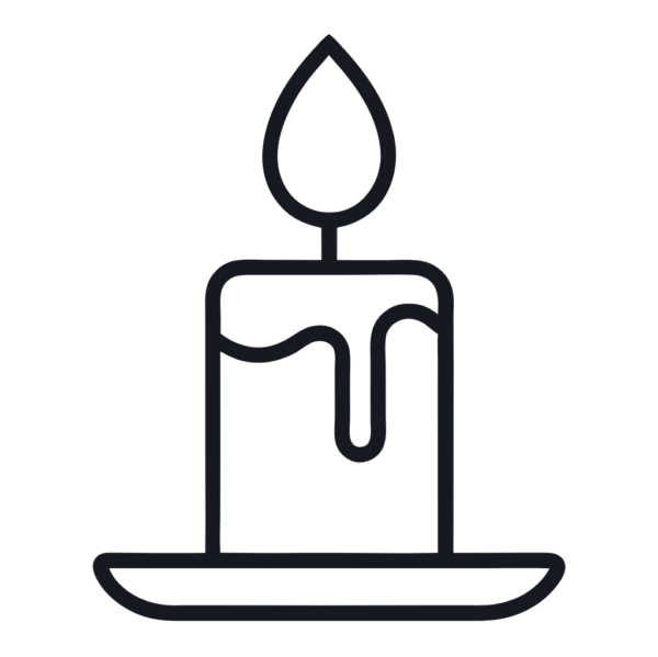 Simple Candle Clipart Outline