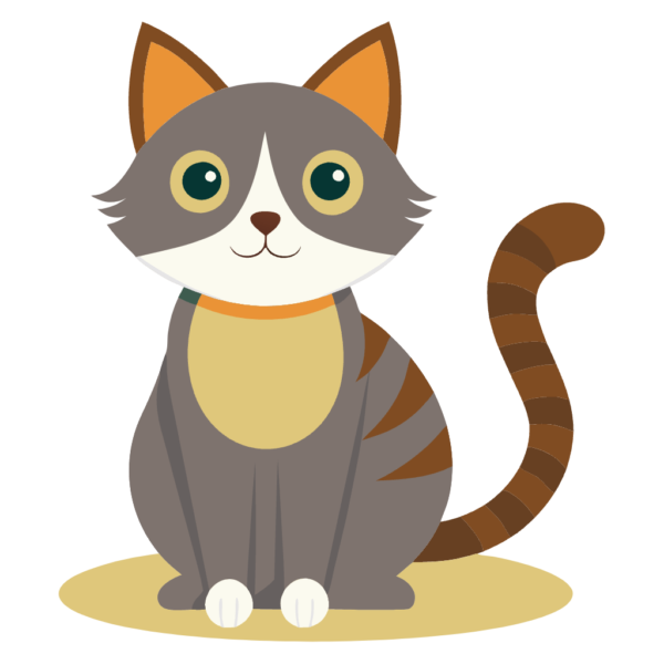 Cat Sitting Clipart