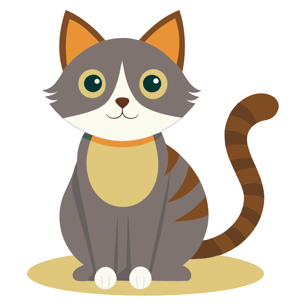 Cat Sitting Clipart