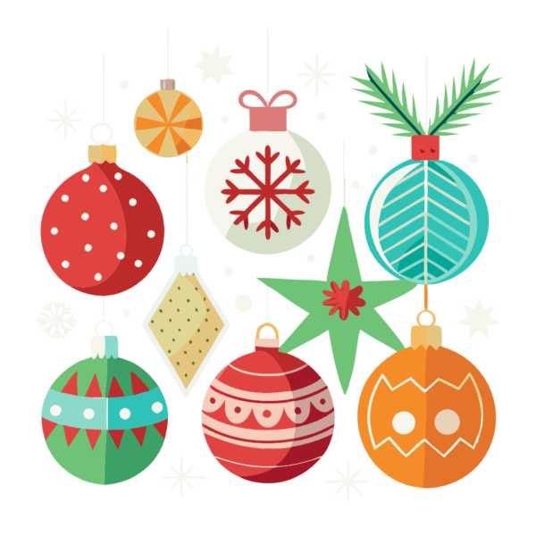 Christmas Balls Vector Clipart