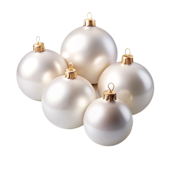 White Christmas Balls Clipart