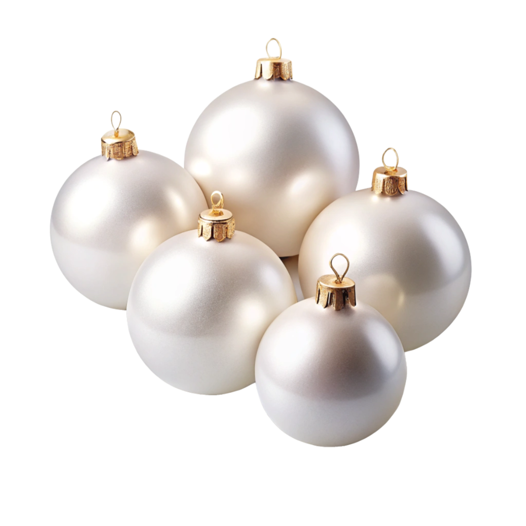 Christmas Balls White Back Ground 01