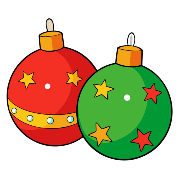 Cute Christmas Balls Clipart