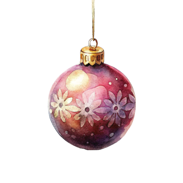 Christmas Ornament Clipart – Ball Vintage 06