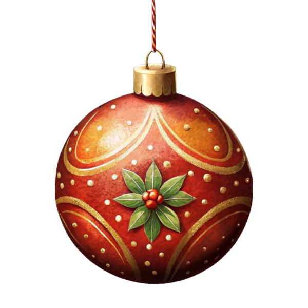 Christmas Ornament Clipart – Ball Vintage 03