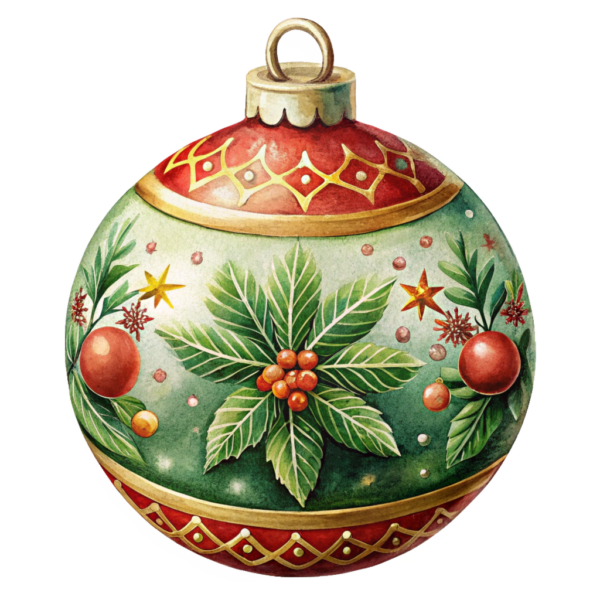 Christmas Ornament Clipart – Ball Vintage