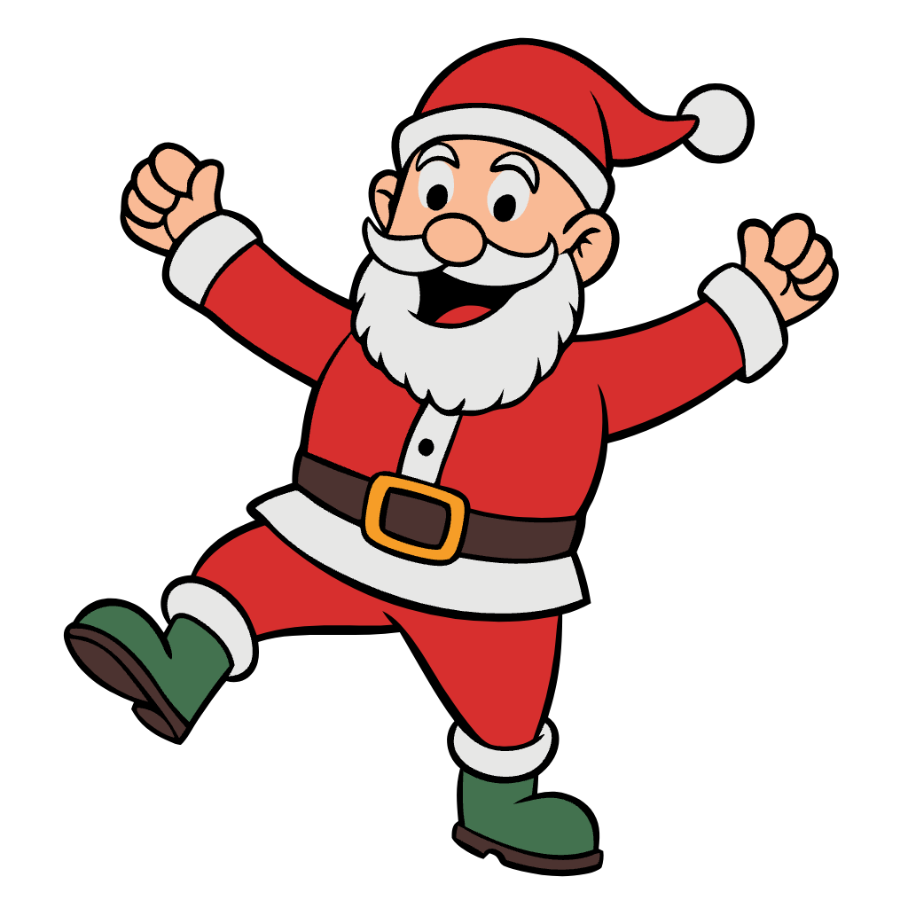 Clipart of Santa - Enjoying