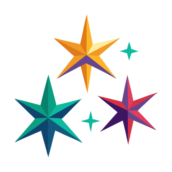 Colorful Christmas Star Clipart