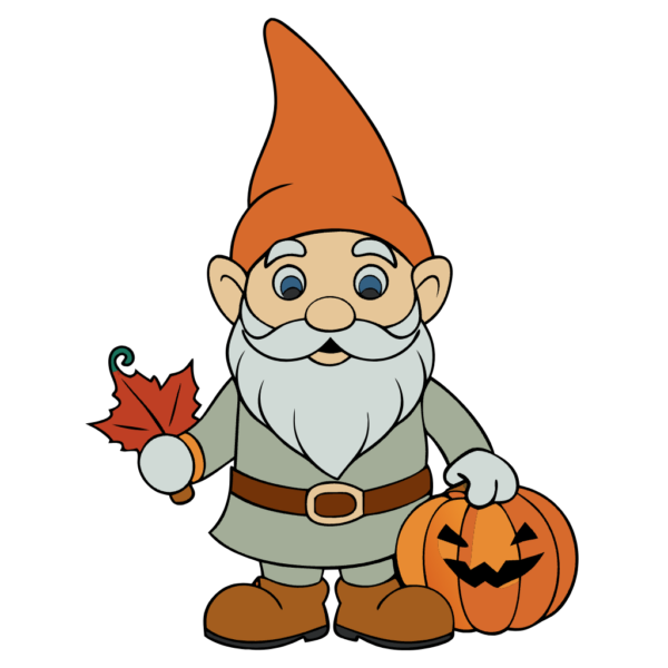 Gnome - Pumpkin Clipart