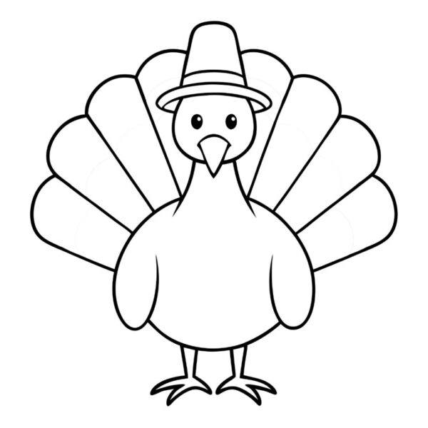 Pilgrim Hat and Turkey Clipart