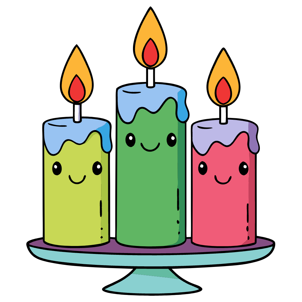 Group of Candles - Cute Clipart