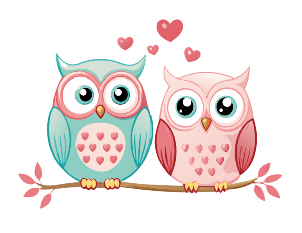 Happy Valentine Owl Clipart