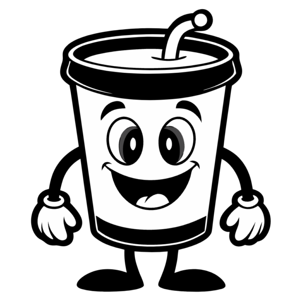 Juice Clipart Black and White