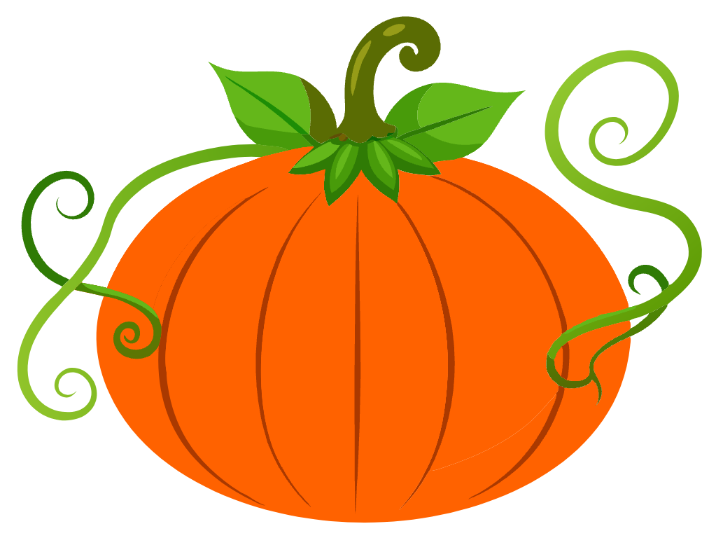 Orange Pumpkin Vine Clipart