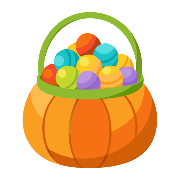 Halloween Pumpkin Basket with Candy