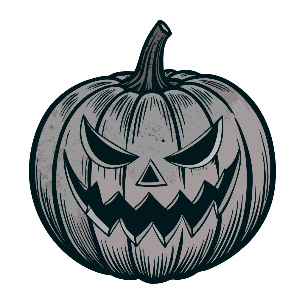 Scary Pumpkin Clipart Free – Black Png
