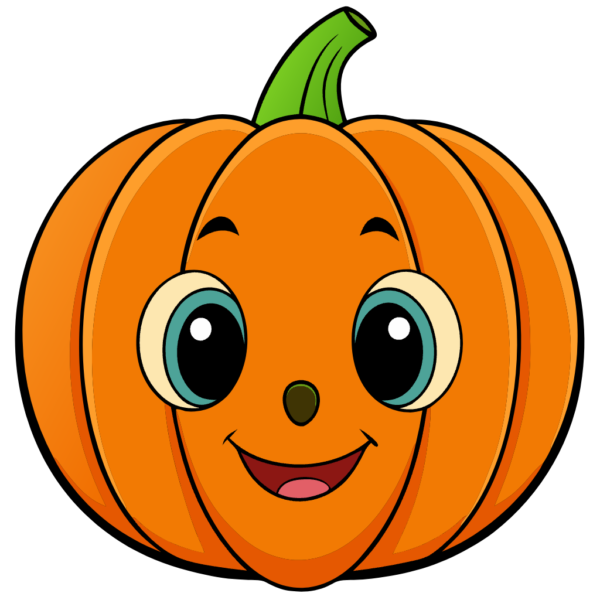 Cute Pumpkin Face Clipart