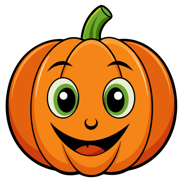 Cute Laughing Pumpkin Face Clipart