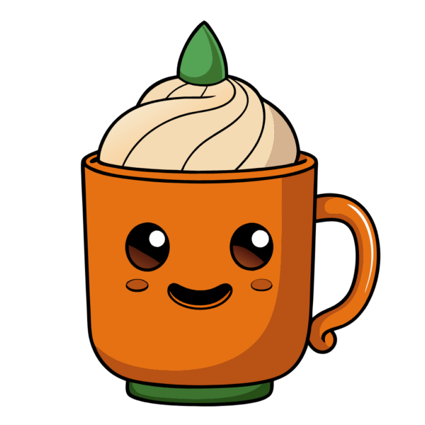 Cartoon Pumpkin Spice Latte Clipart