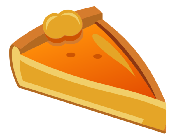 Fall Pumpkin Pie Clipart - Sliced Design