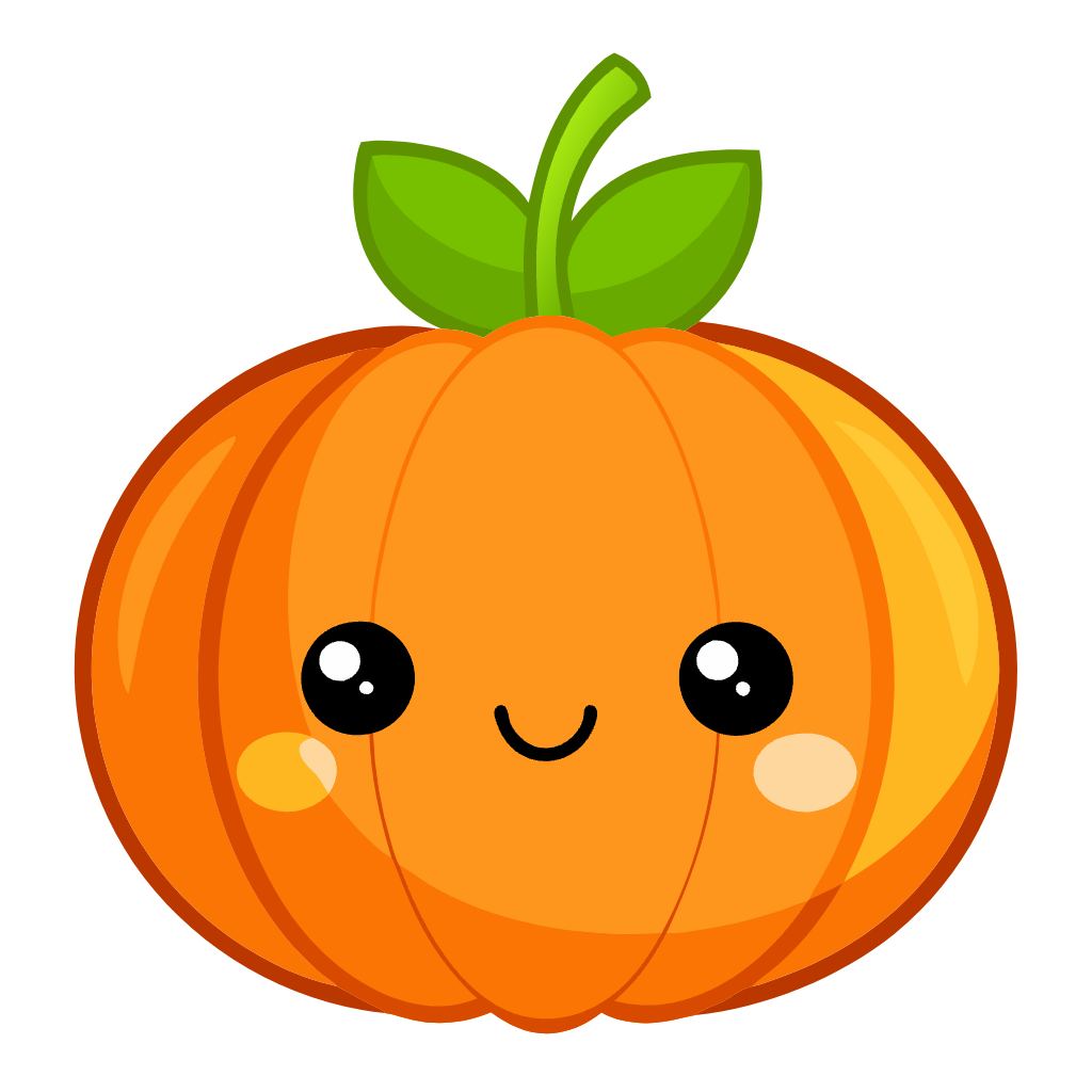 Pumpkine Clipart - Cute Smile