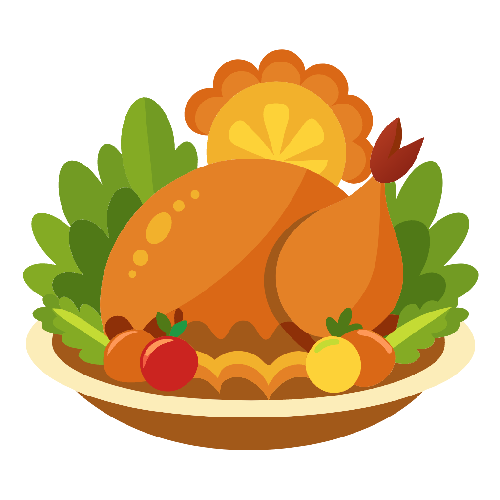 Roasted - Thanksgiving - Cute -Clipart
