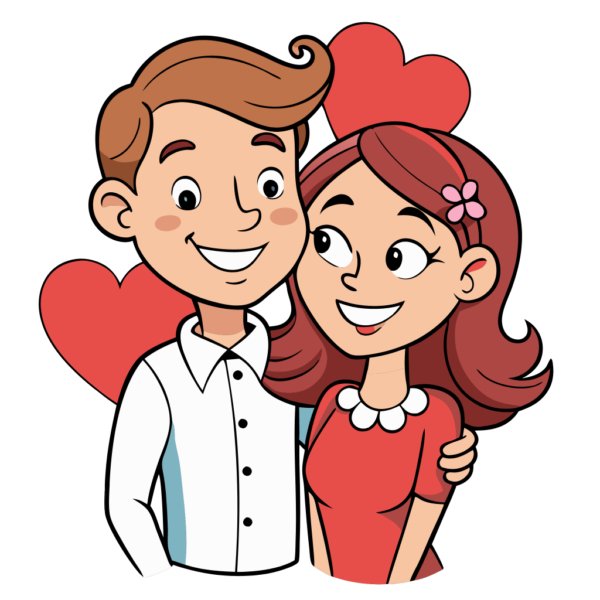 Romantic Couple Valentine Clipart