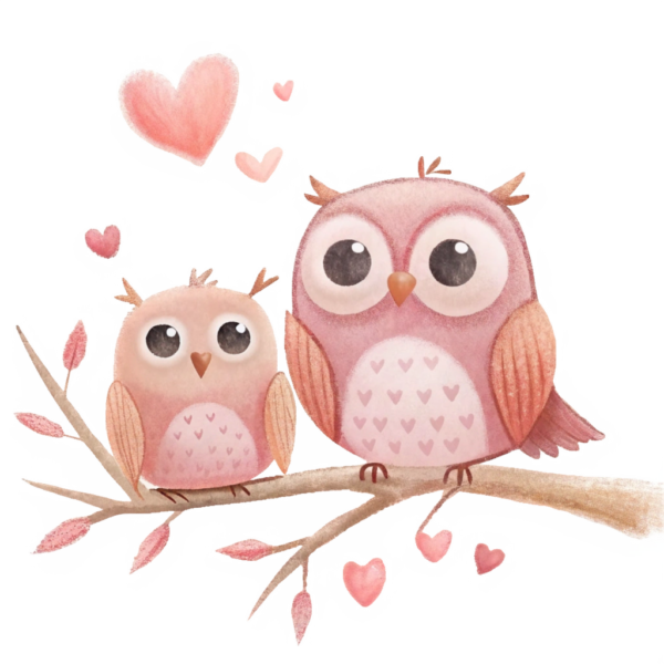 Romantic Owls Clipart