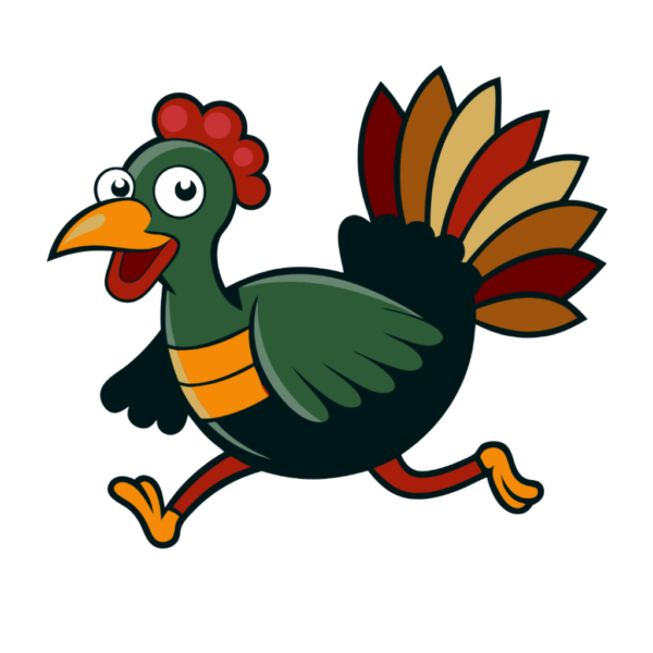 Running Turkey Clipart