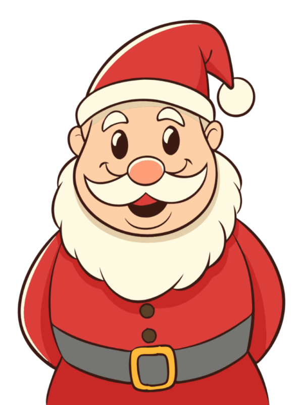 Vintage Style Smiling Santa Clipart