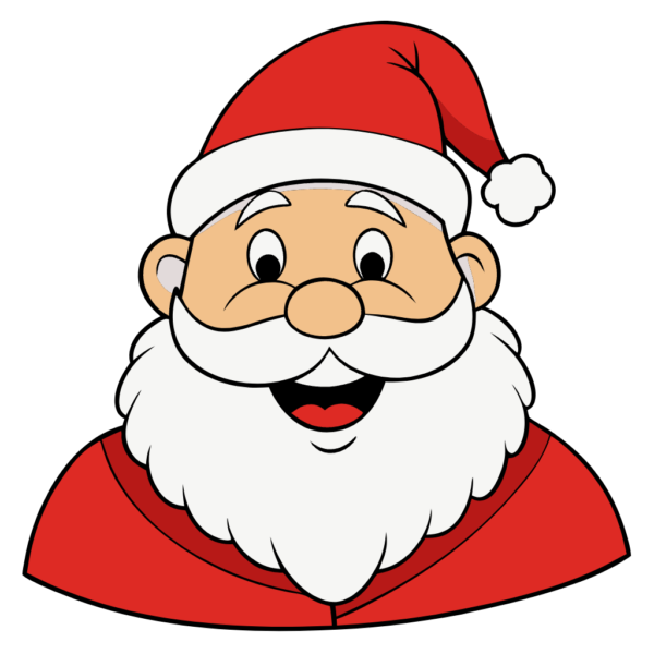 Santa Claus Clipart Cute Smiling Face