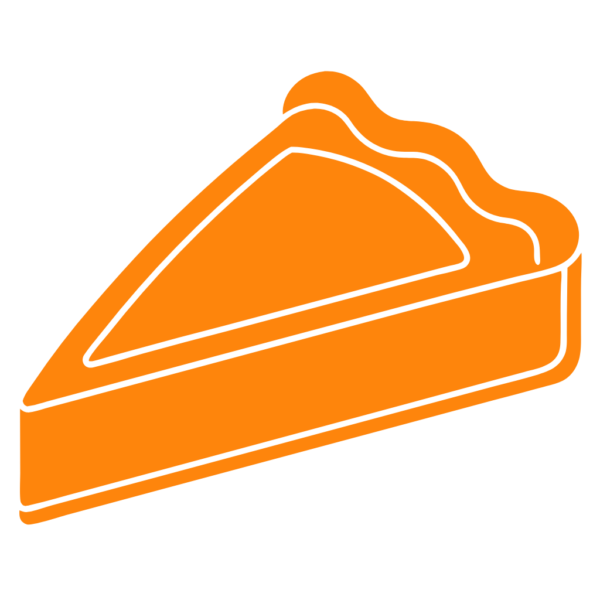 Silhouette Slice of Pumpkin Pie Clipart