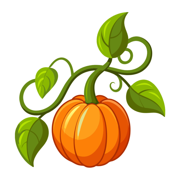 Fall Pumpkin Vines Clipart