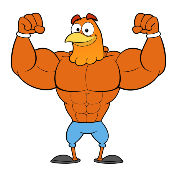 Funny Body Builder Turkey Clipart