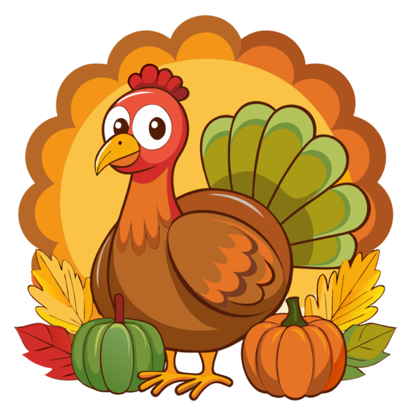 Cute Cartoon Turkey Clipart