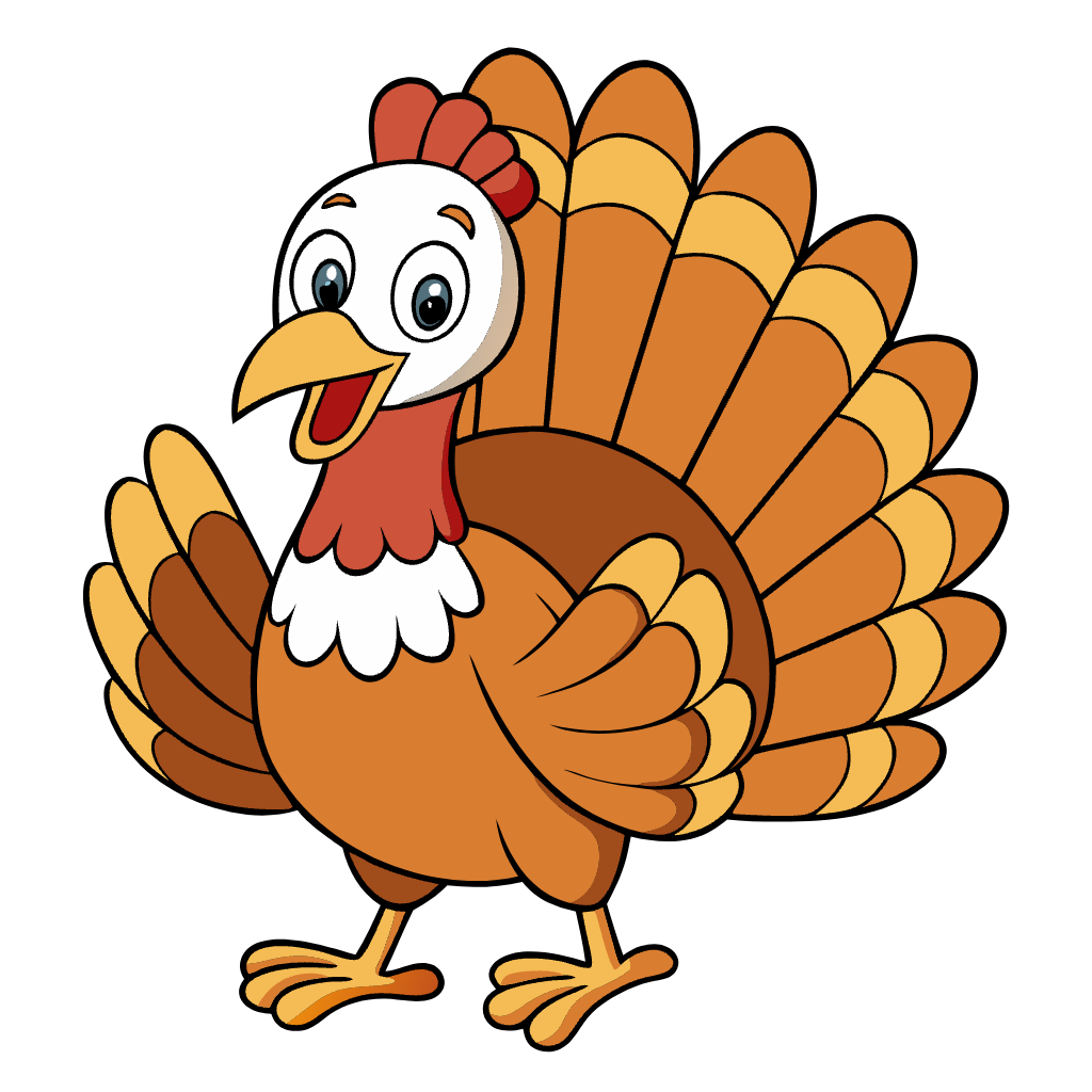 Thanksgiving Turkey Clipart - Cute