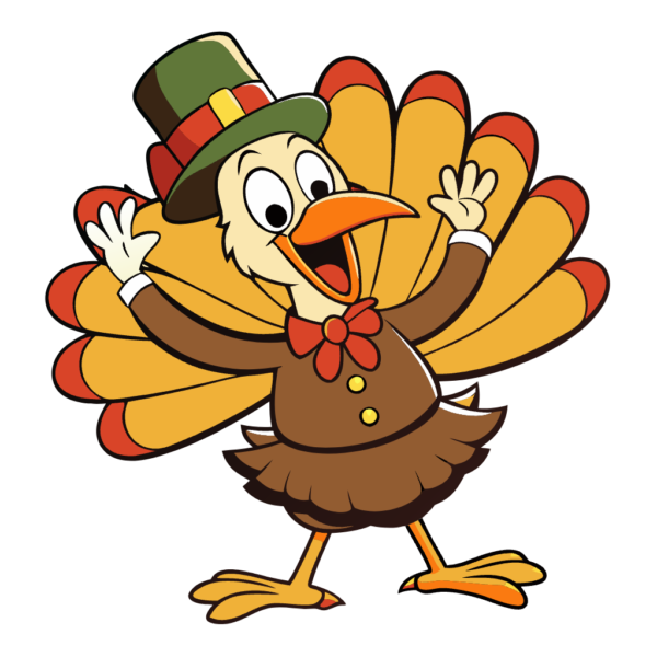 Happy Thankful Turkey Clipart