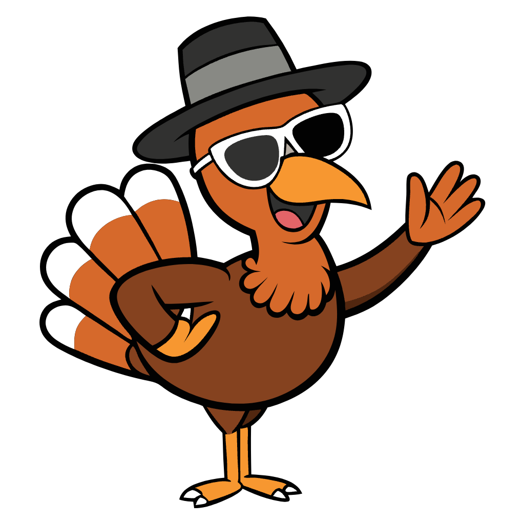 Thanksgiving Turkey Clipart - Dance Draping - Sunglass