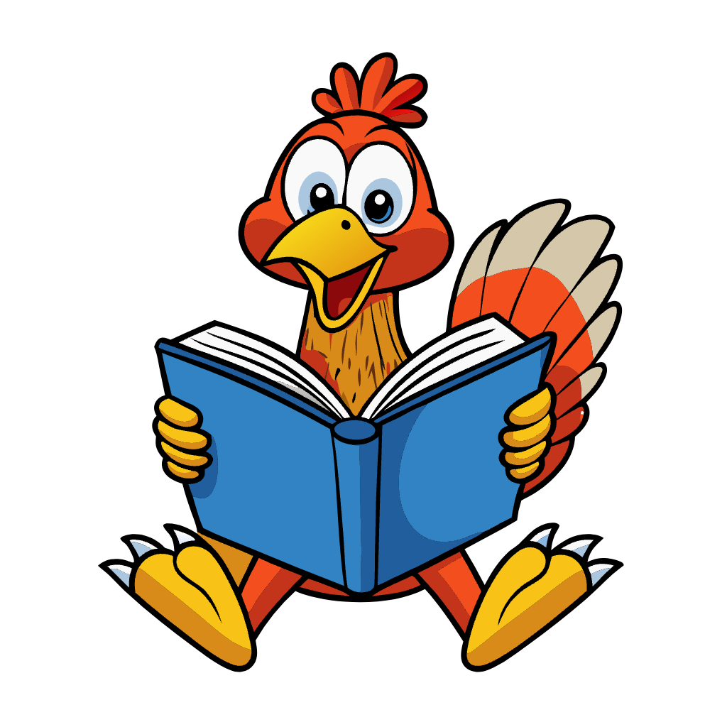 Turkeys Svg Free, Reading a Book 02