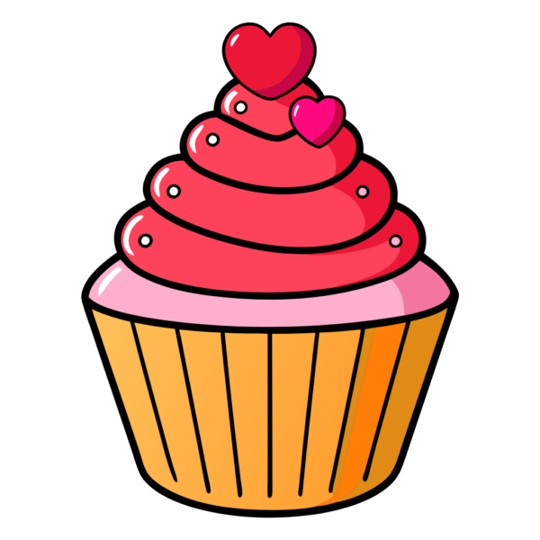 Valentines Cupcake Clipart