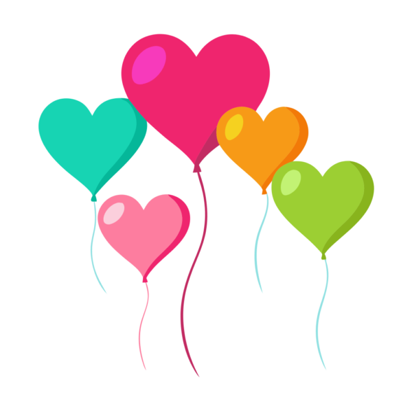 Valentines Day Heart Shaped Balloon Clipart