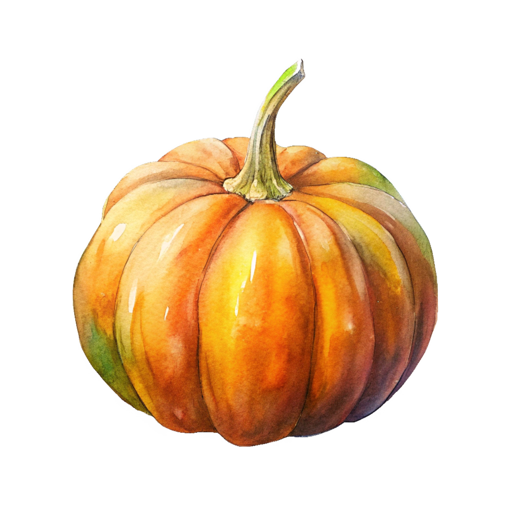 WaterColor - Pumpkin - Clipart