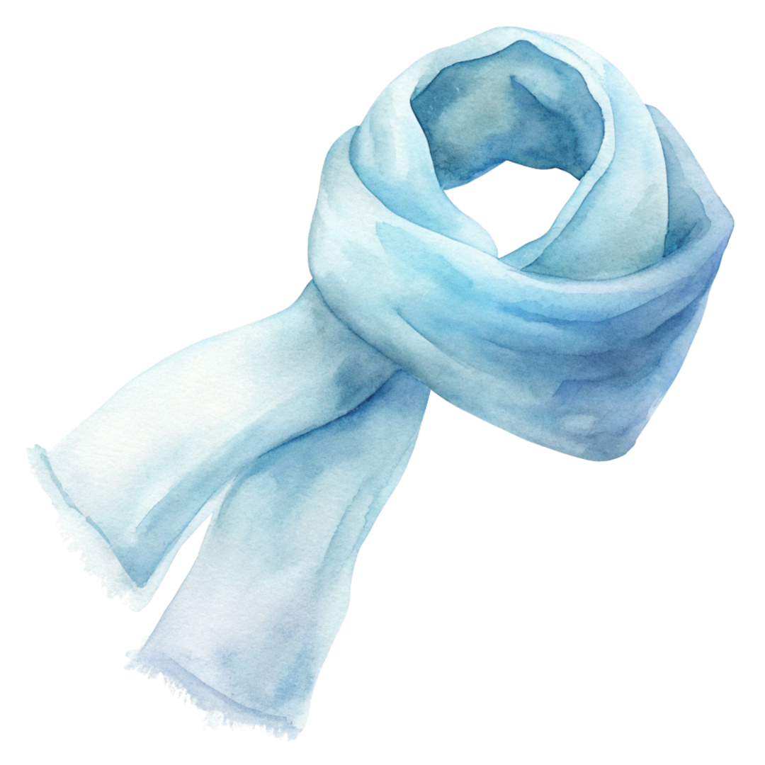 Watercolor Scarf Clipart