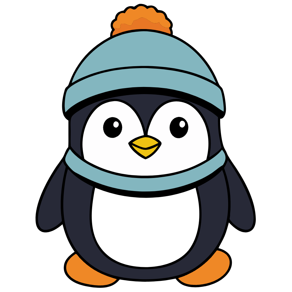 Winter Clipart - Cute Penguin