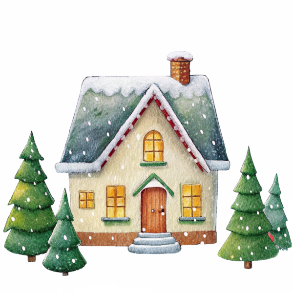 Winter House Clipart