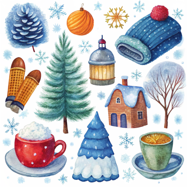 Winter Themed Elements Cliaprt