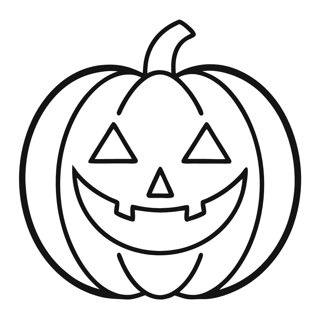 pumpkin clipart outline, jack o lantern - Cute