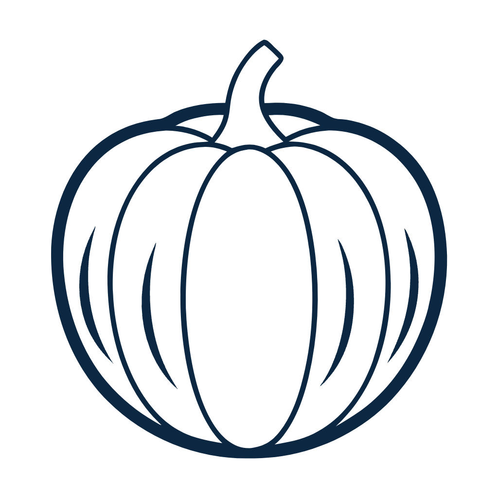 Pumpkin Clipart Black and White – Outline