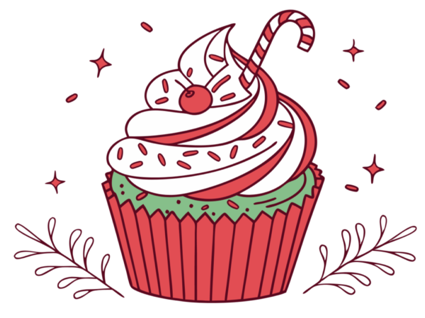 Christmas Cupcake Clipart